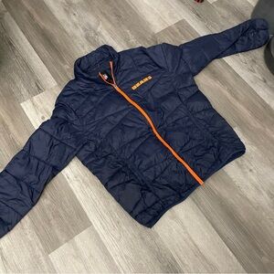 Chicago Bears Football Puffer Jacket Mens XL Navy Mock Neck Long Sleeve Full Zip
